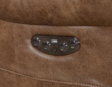 Brock Dual-Power Reclining Console Loveseat, Cinnamon from Steve Silver - Luna Furniture