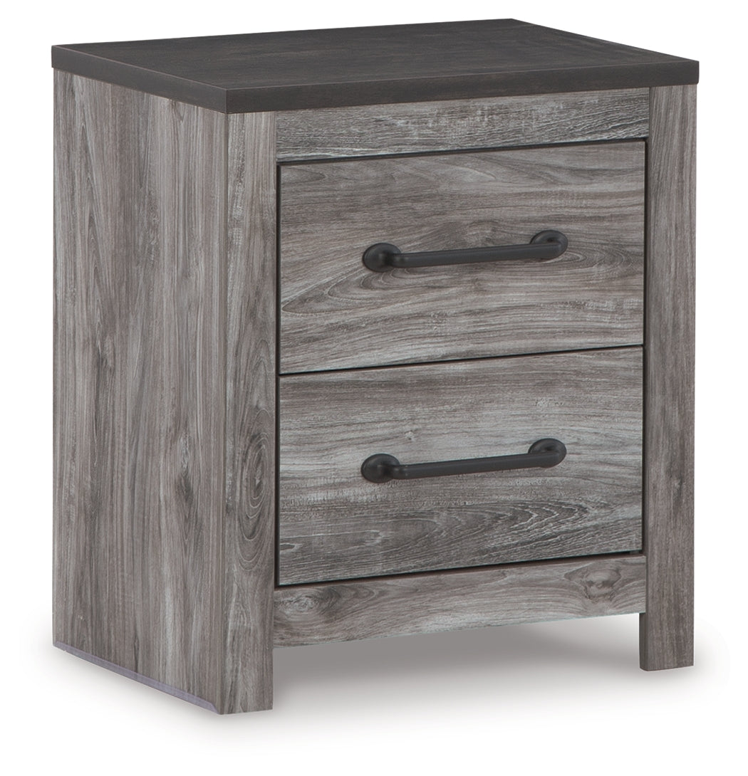 Bronyan King Panel Bed with Dresser and Nightstand in Dark Gray - PKG020106