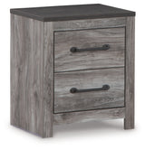 Bronyan King Panel Bed with Dresser and Nightstand in Dark Gray - PKG020106