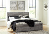 Bronyan King Panel Bed with Dresser in Dark Gray - PKG014946