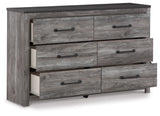 Bronyan King Panel Bed with Dresser in Dark Gray - PKG014946