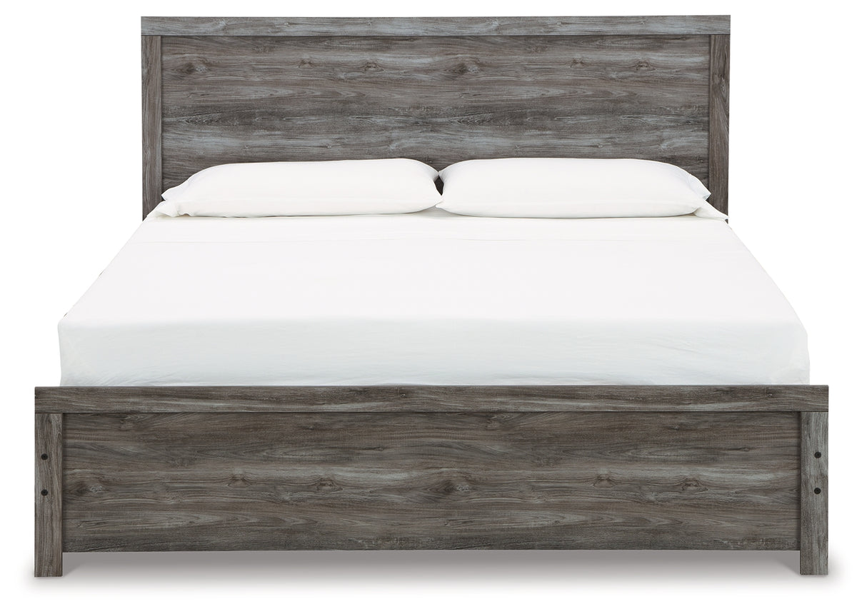 Bronyan King Panel Bed with Dresser in Dark Gray - PKG014946