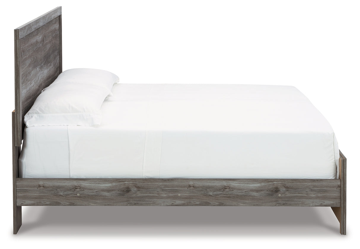 Bronyan King Panel Bed with Dresser in Dark Gray - PKG014946