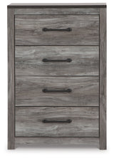 Bronyan King Panel Bed with Mirrored Dresser, Chest and 2 Nightstands in Dark Gray - PKG014951