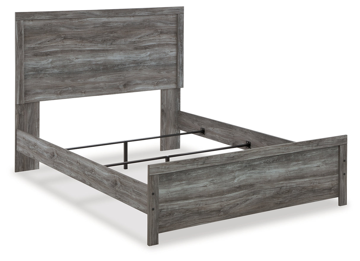 Bronyan Queen Panel Bed with Dresser and Nightstand in Dark Gray - PKG020104