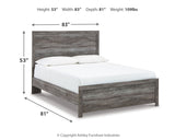 Bronyan Queen Panel Bed with Dresser in Dark Gray - PKG014940