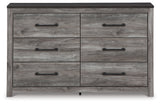 Bronyan Queen Panel Bed with Dresser in Dark Gray - PKG014940