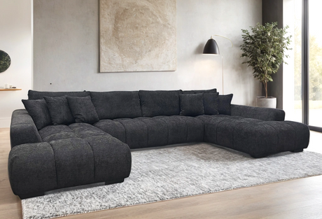 Brooklyn Black 3-Piece Sectional from Happy Homes - Luna Furniture