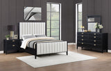 Brookmead Black 4-Piece Upholstered Queen Bedroom Set from Coaster - Luna Furniture