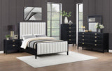 Brookmead Black 5-Piece Upholstered Eastern King Bedroom Set from Coaster - Luna Furniture