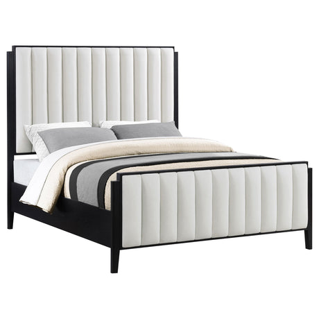 Brookmead 60-inch Upholstered Queen Bed Black from Coaster - Luna Furniture