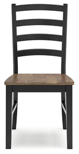 Brown/Black Wildenauer Dining Table and 2 Chairs and Bench - PKG016722