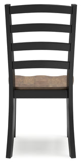 Brown/Black Wildenauer Dining Table and 2 Chairs and Bench - PKG016722