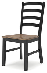 Brown/Black Wildenauer Dining Table and 4 Chairs - PKG016719