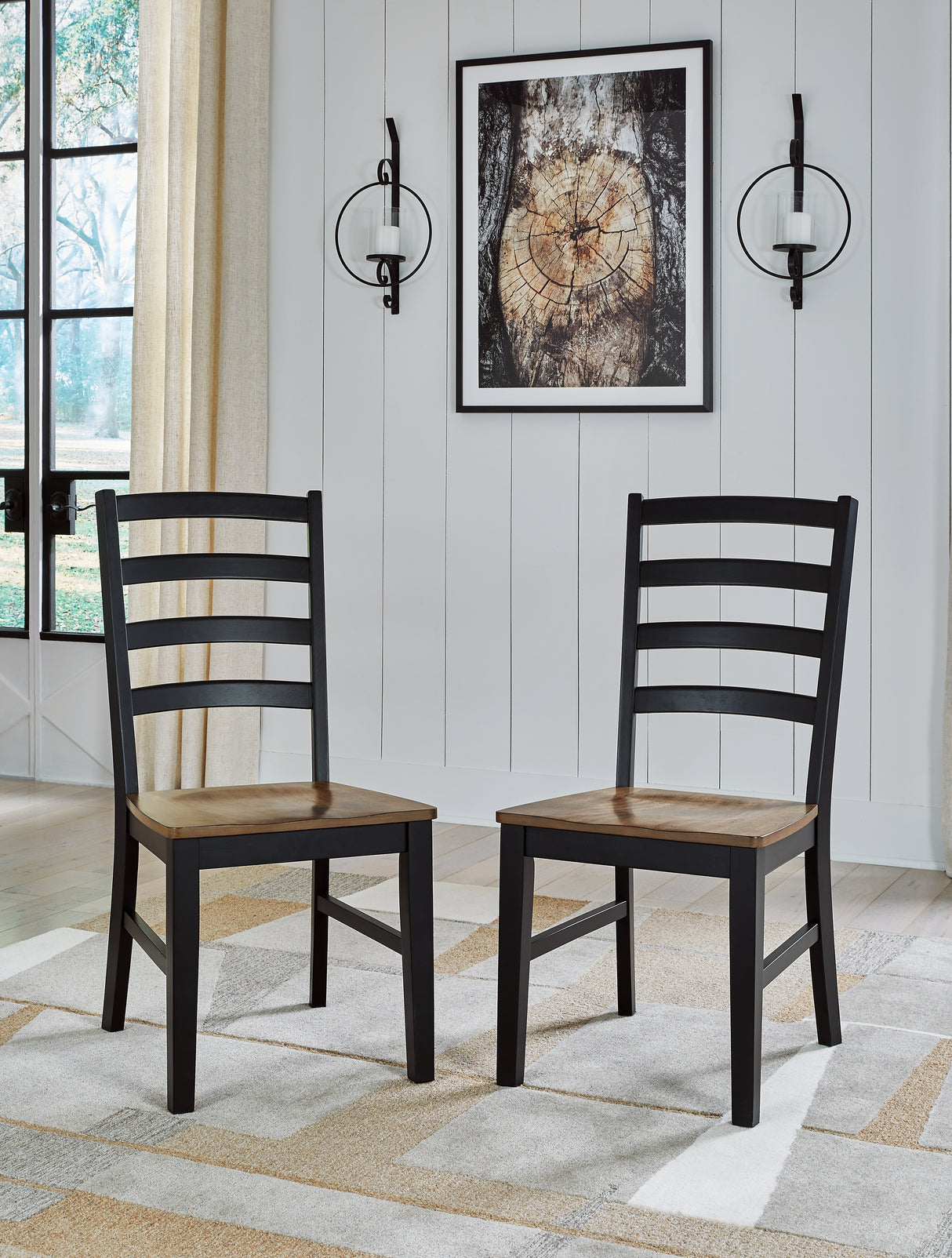 Brown/Black Wildenauer Dining Table and 4 Chairs - PKG016719