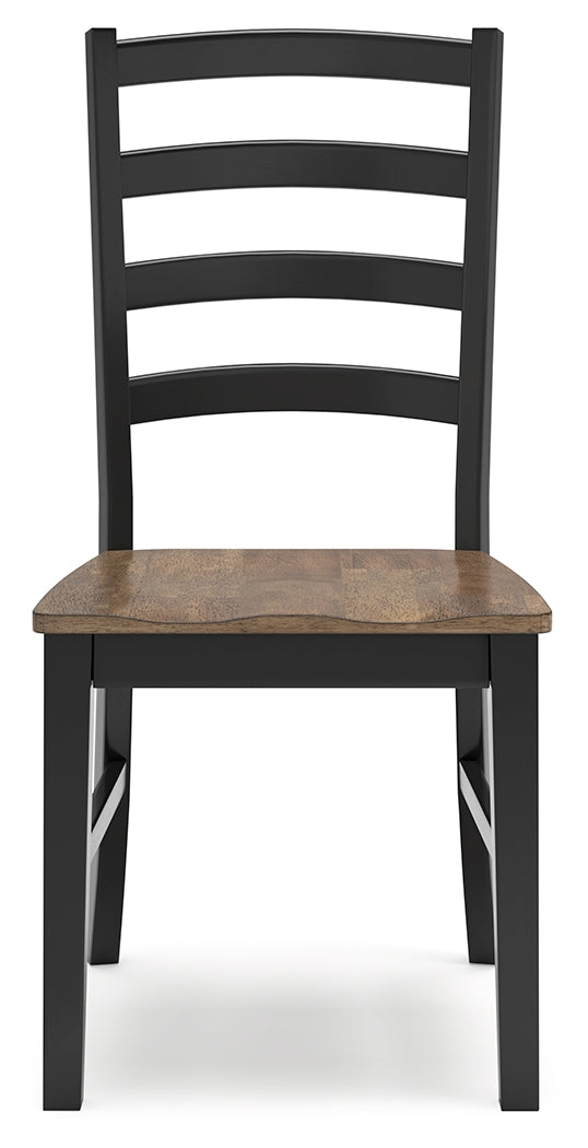 Brown/Black Wildenauer Dining Table and 6 Chairs - PKG016720