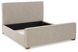 Brown Dakmore California King Upholstered Bed with Dresser - PKG014661