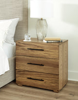 Brown Dakmore King Upholstered Bed with Mirrored Dresser, Chest and 2 Nightstands - PKG014660