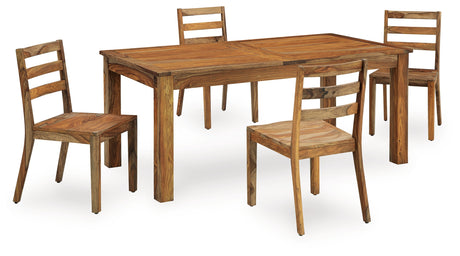 Brown Dressonni Dining Table and 4 Chairs - PKG018642