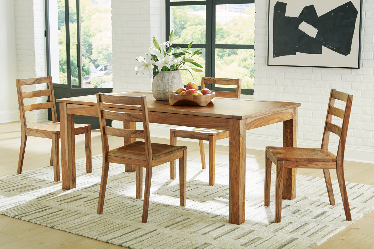 Brown Dressonni Dining Table and 4 Chairs - PKG018642