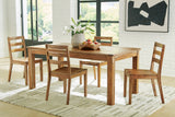 Brown Dressonni Dining Table and 4 Chairs - PKG018642