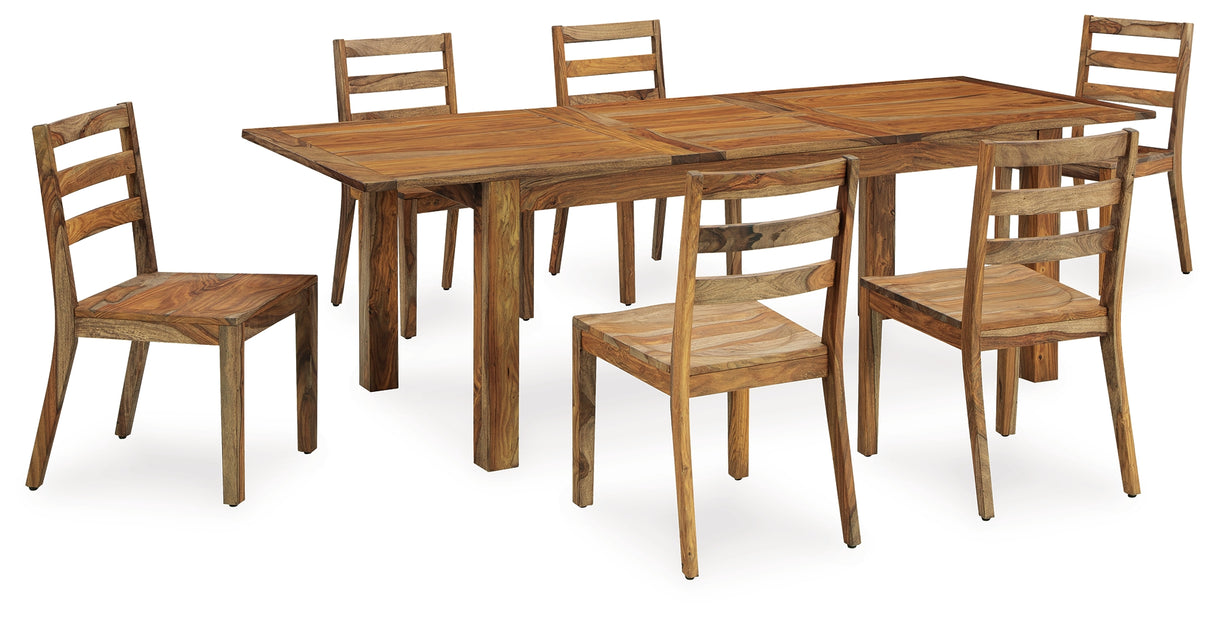 Brown Dressonni Dining Table and 6 Chairs - PKG018643