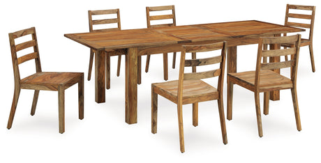Brown Dressonni Dining Table and 6 Chairs - PKG018643