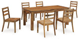 Brown Dressonni Dining Table and 6 Chairs - PKG018643