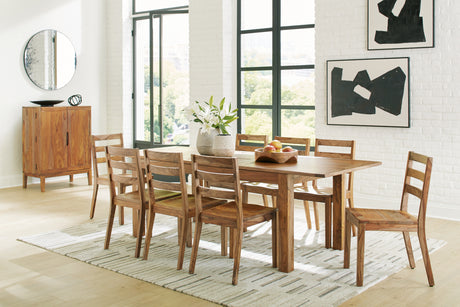 Brown Dressonni Dining Table and 8 Chairs - PKG018645