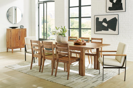 Brown Dressonni Dining Table and 8 Chairs - PKG018647
