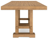 Brown Havonplane Counter Height Dining Table and 2 Barstools and Bench - PKG016733