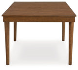 Brown Lyncott Dining Table and 4 Chairs and Bench - PKG020702