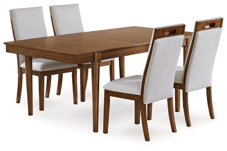 Brown Lyncott Dining Table and 4 Chairs - PKG020701