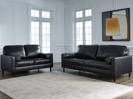 Bryceview Sofa and Loveseat in Onyx - PKG020865