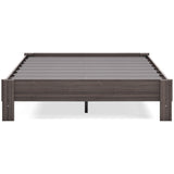 Brymont Queen Platform Bed with Mattress in Dark Gray from Ashley - Luna Furniture