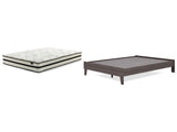 Brymont Queen Platform Bed with Mattress in Dark Gray from Ashley - Luna Furniture