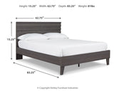 Brymont Queen Platform Bed with Mattress in Dark Gray from Ashley - Luna Furniture