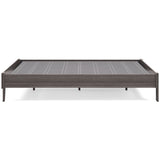 Brymont Queen Platform Bed with Mattress in Dark Gray from Ashley - Luna Furniture