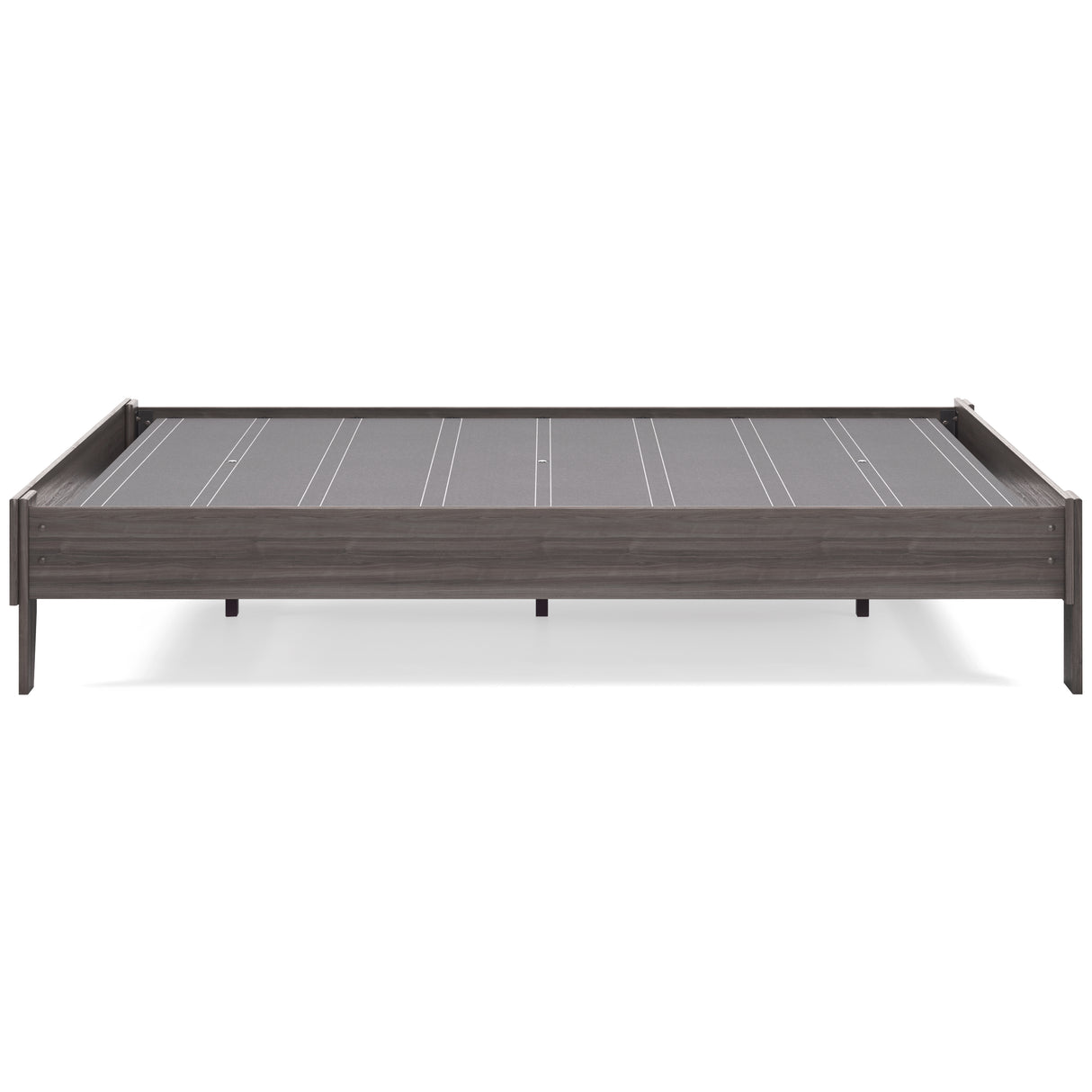 Brymont Queen Platform Bed with Mattress in Dark Gray from Ashley - Luna Furniture