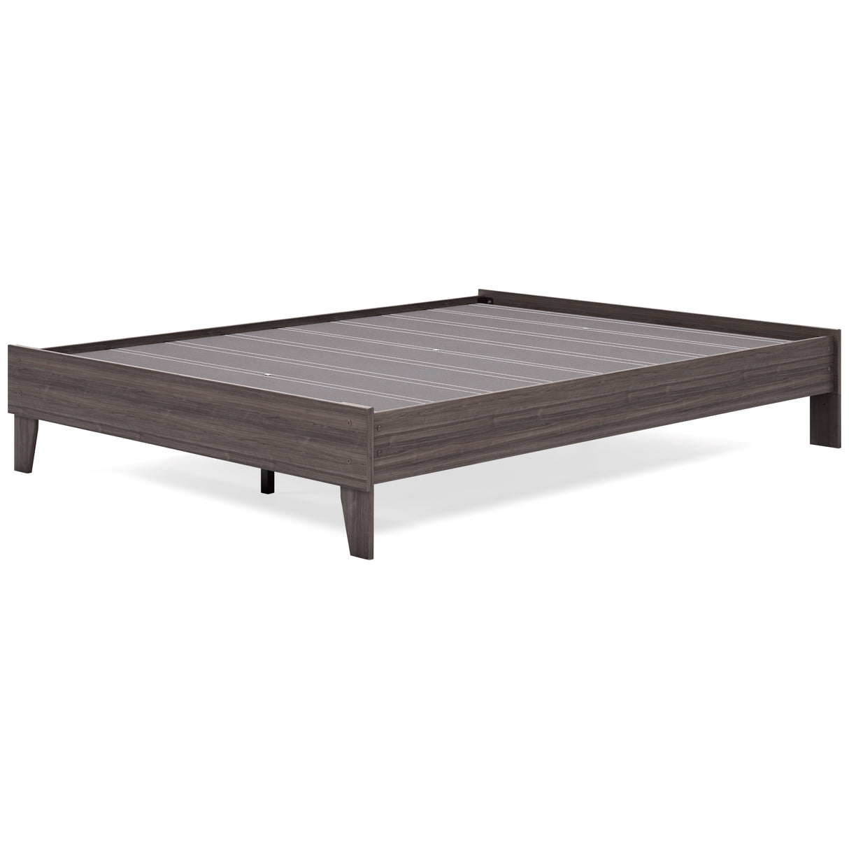 Brymont Queen Platform Bed with Mattress in Dark Gray from Ashley - Luna Furniture