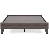 Brymont Queen Platform Bed with Mattress in Dark Gray from Ashley - Luna Furniture