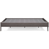 Brymont Queen Platform Bed with Mattress in Dark Gray from Ashley - Luna Furniture