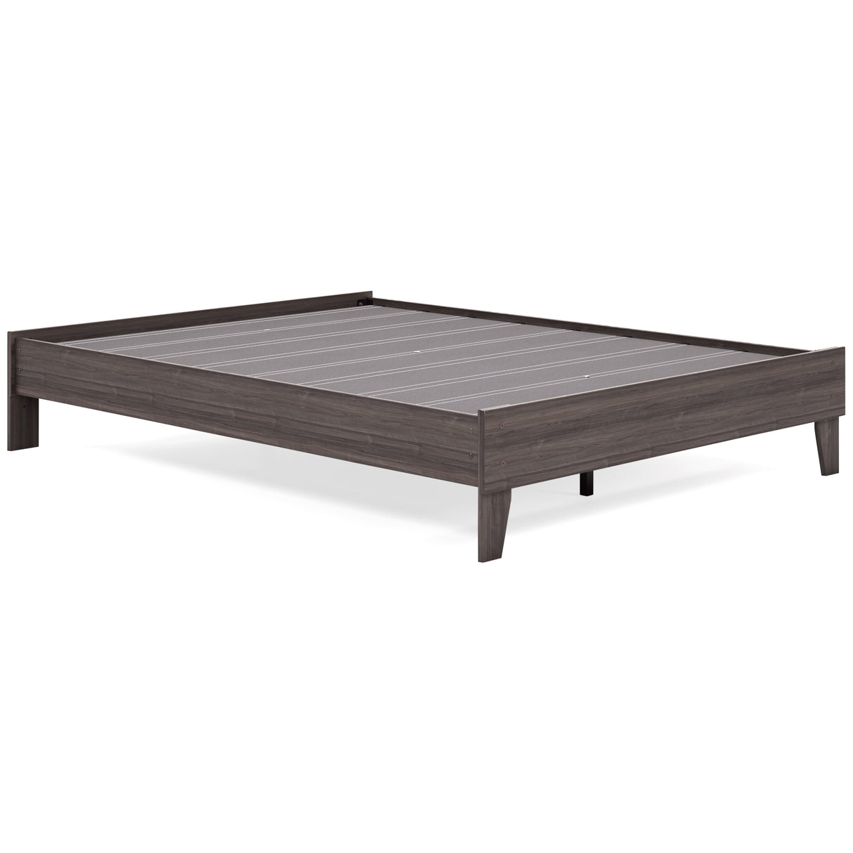 Brymont Queen Platform Bed with Mattress in Dark Gray from Ashley - Luna Furniture