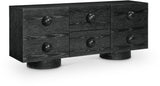 Bubble Rubberwood with Oak Veneer Sideboard / Buffet in Black from Meridian - Luna Furniture