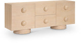 Bubble Rubberwood with Oak Veneer Sideboard / Buffet in Natural from Meridian - Luna Furniture