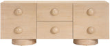 Bubble Rubberwood with Oak Veneer Sideboard / Buffet in Natural from Meridian - Luna Furniture