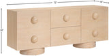 Bubble Rubberwood with Oak Veneer Sideboard / Buffet in Natural from Meridian - Luna Furniture