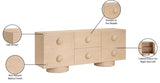 Bubble Rubberwood with Oak Veneer Sideboard / Buffet in Natural from Meridian - Luna Furniture