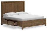 Cabalynn California King Panel Bed with Dresser and Nightstand in Light Brown - PKG019237