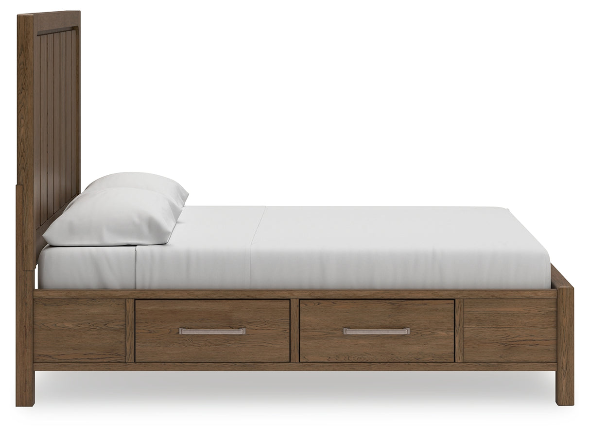 Cabalynn California King Panel Bed with Dresser and Nightstand in Light Brown - PKG019237